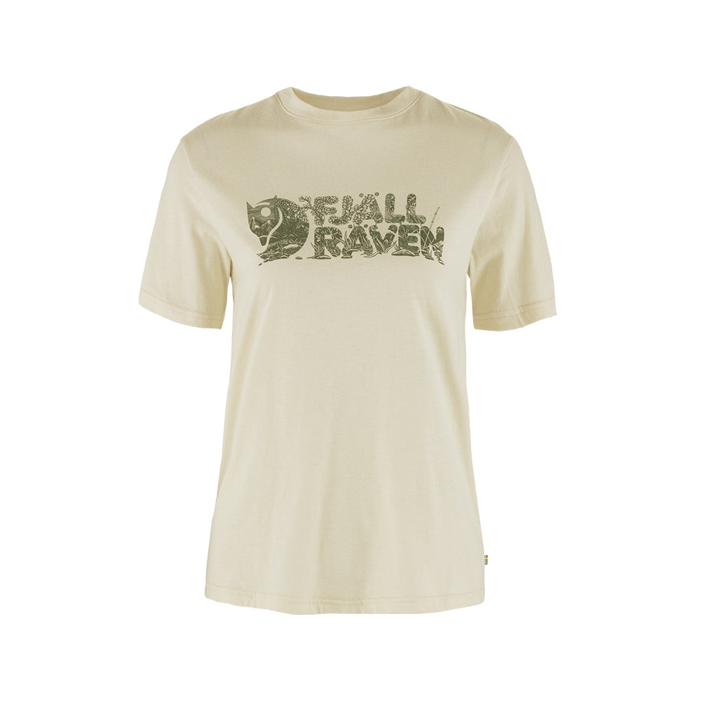 Polo Fjallraven Lush Logo Chalk White Mujer