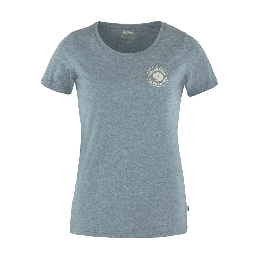 Polo Fjallraven 1960 Logo T-shirt Indigo Blue-Melange Mujer