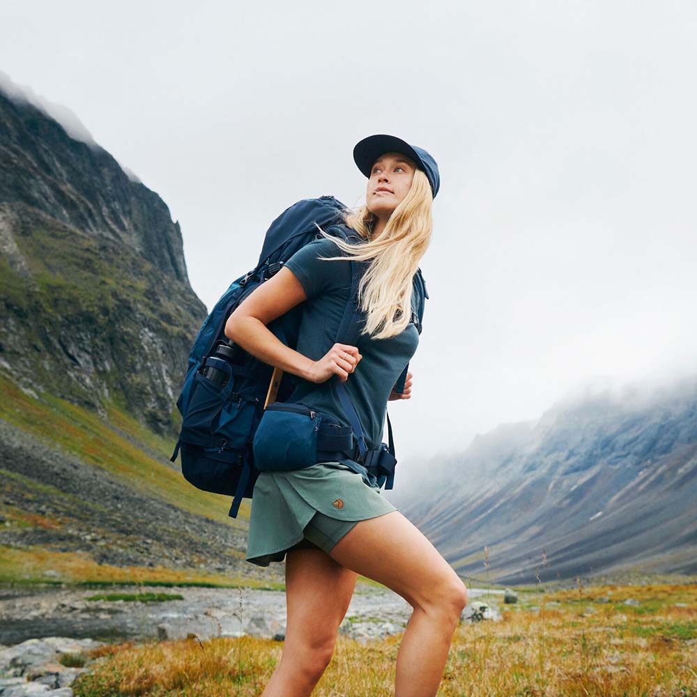 Polo Fjallraven Abisko Wool Ss W Patina Green Mujer
