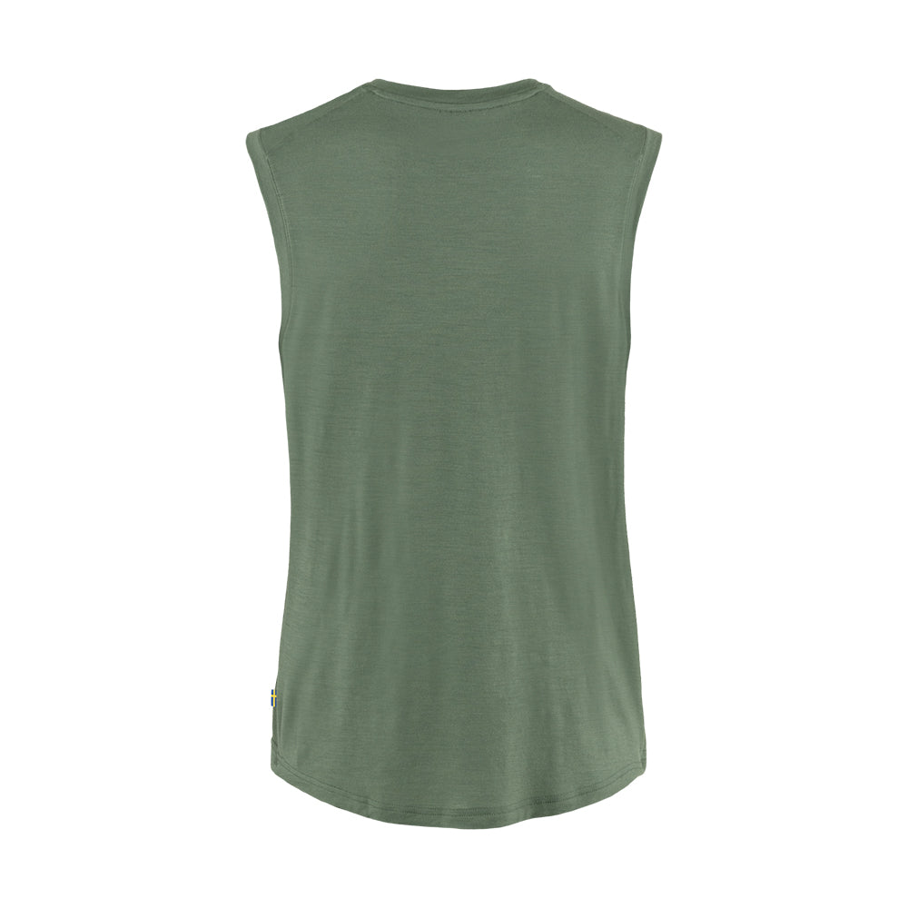 Bividi Fjallraven Abisko Wool Tank Top W Patina Green Mujer