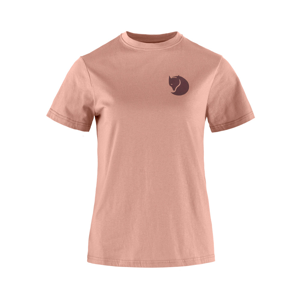 Polo Fjallraven Fox Boxy Logo Dusty Rose Mujer