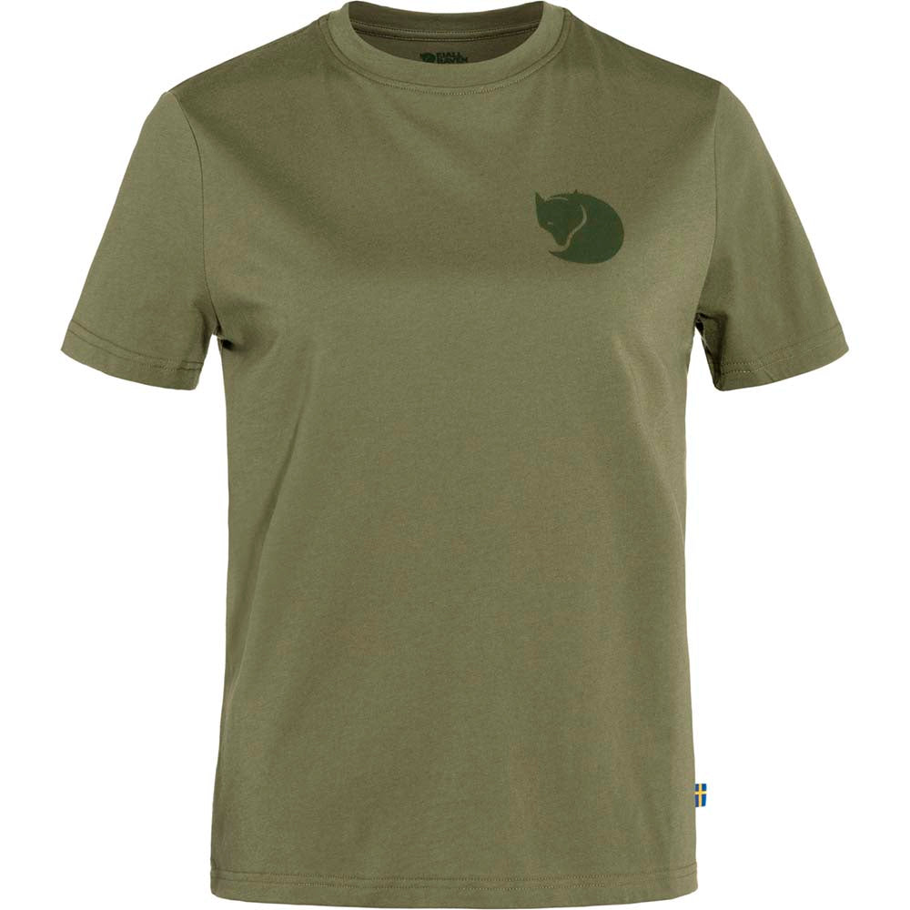 Polo Fjallraven Fox Boxy Logo Green Mujer