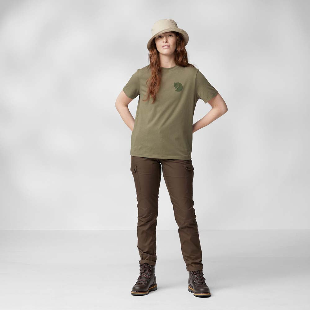 Polo Fjallraven Fox Boxy Logo Green Mujer
