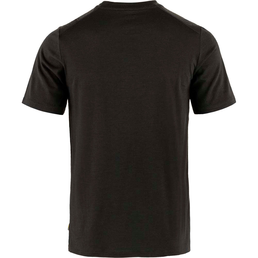 Polo Fjallraven Abisko Wool Ss M Black Hombre